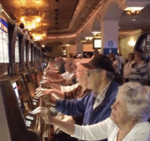 Casino old people playing slots