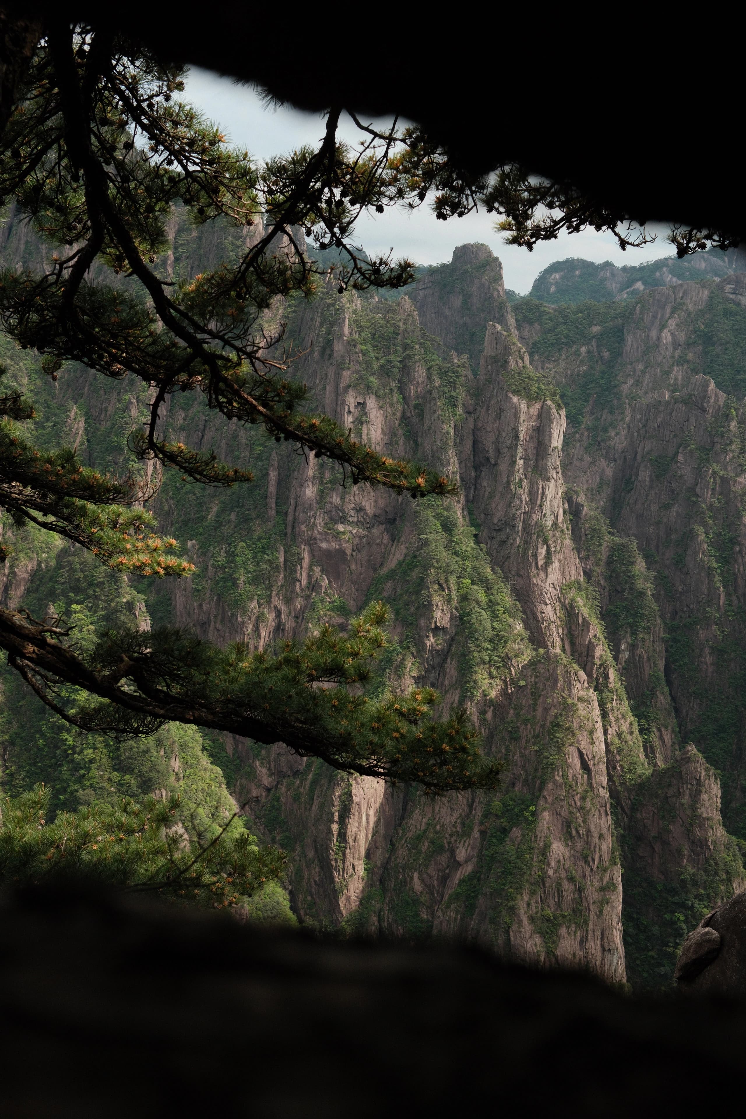 Yellow mountains.