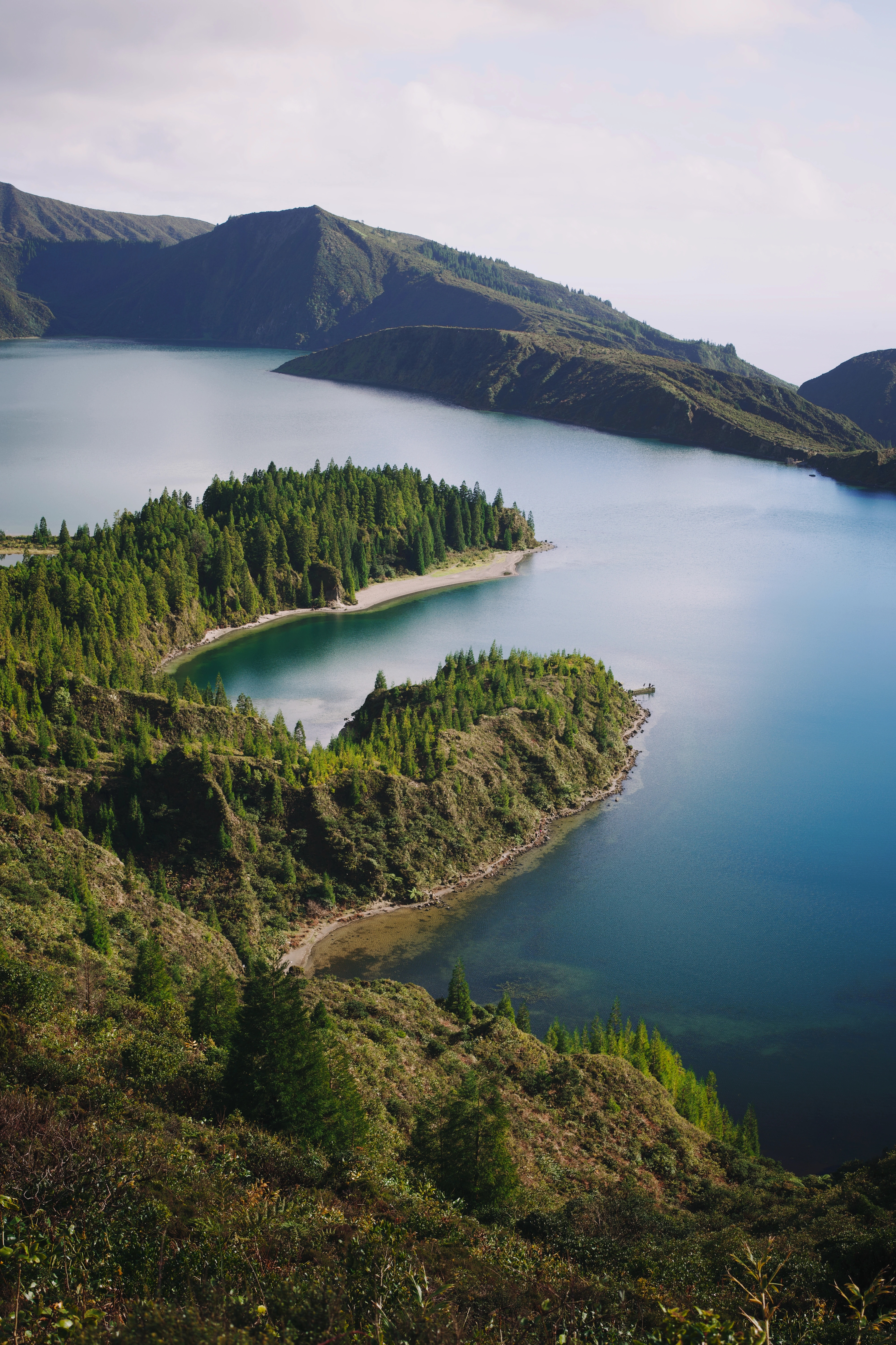 Lagoa do Fogo, a lake inside a volcano